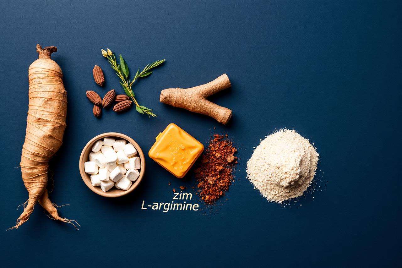 Herbal ingredients used in V-Rex Male Enhancement: ginseng, maca, tribulus and zinc